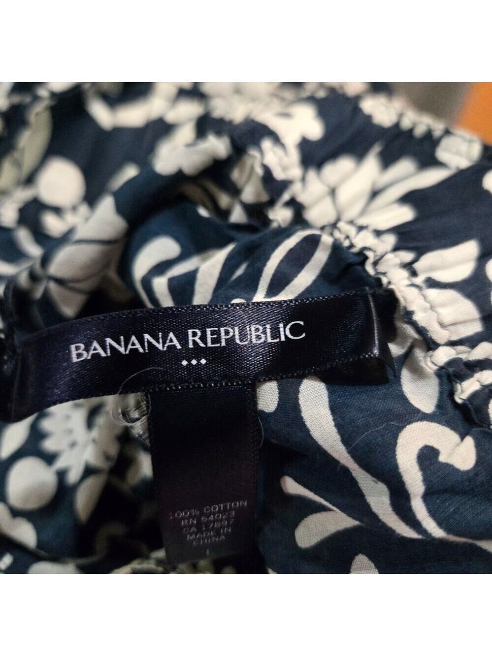 Banana Republic Factory Floral Cotton Cami Tank Large - Picture 3 of 7